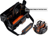 19-POCKETS Tool tote, Tool bag organizer, Electrician tool bag, HVAC tool bag, Tool caddy, Tool bags for electricians, Tool tote bag w/socket WELKINLAND