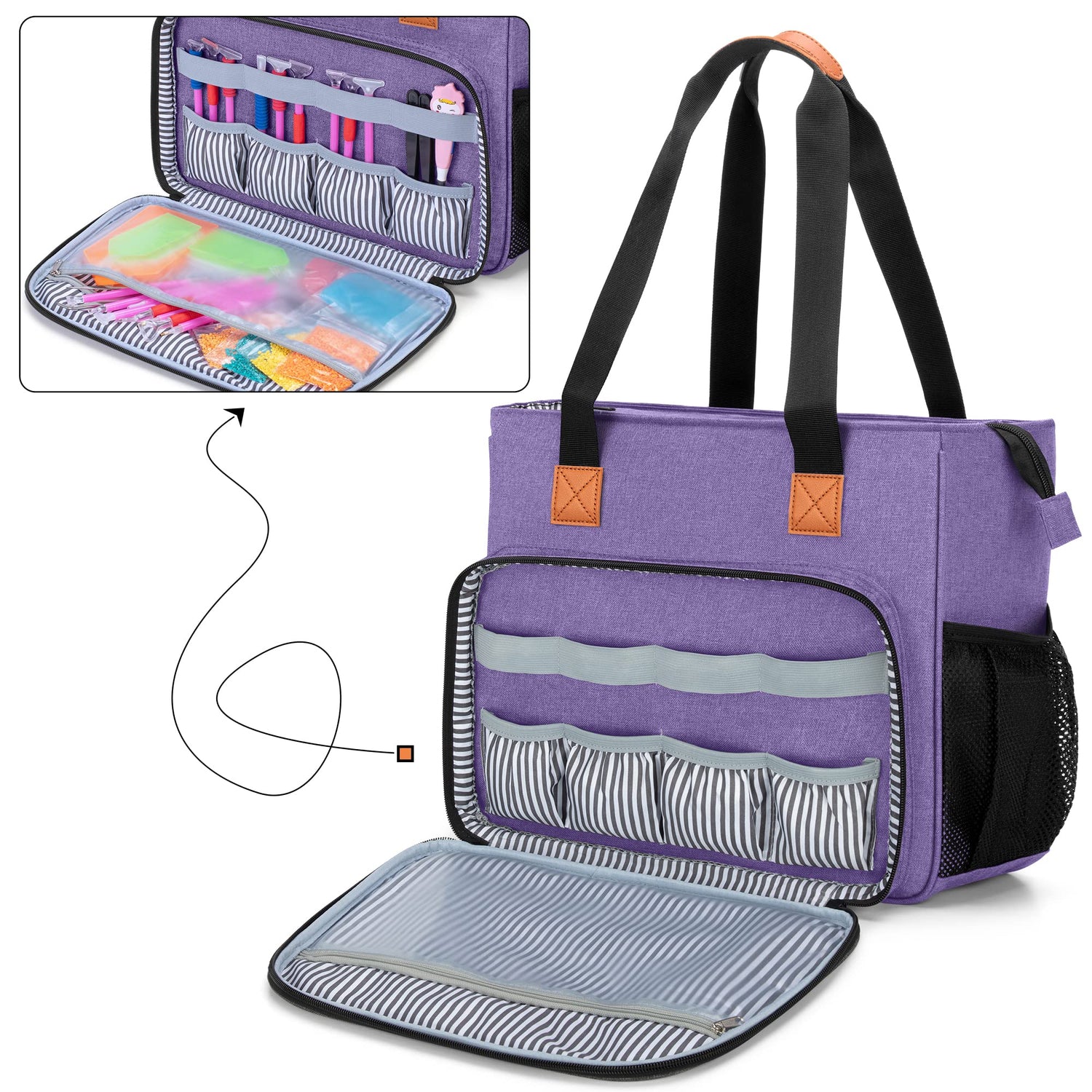 LUXJA Carrying Case for A4 Light Pad and Diamond Painting Accessories, Storage Bag for Diamond Painting Tools and Light Box (Fits for A4 Light Pad), LUXJA