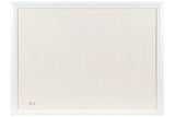 U Brands Farmhouse Linen Bulletin Board, 23"x17", White Wood Style Frame, Industrial Grade Pinning Surface U Brands