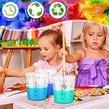 24 Pcs 64 oz 1800 ml Paint Measuring Cups Mixing Cups with Graduated and 20 Pcs Paint Mixing Sticks Plastic Disposable Resin Automotive Epoxy Mixing Roshtia