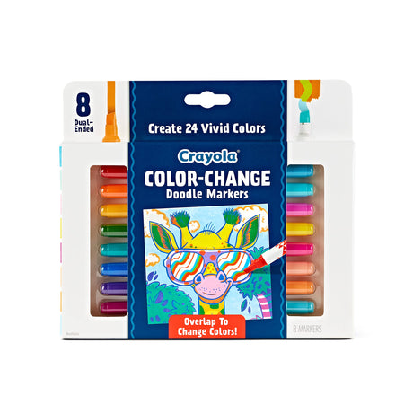 Crayola Color Changing Markers (8ct), Assorted Colors, Markers for Teens, Pair with Adult Coloring Books, Gift for Teens, Nontoxic Crayola