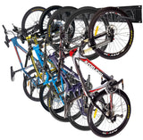 HORUSDY Bike Storage Rack, 6 Bike Racks and 6 Helmets Hooks, Wall Mounted Bike Storage Rack, Max capacity 600lbs HORUSDY