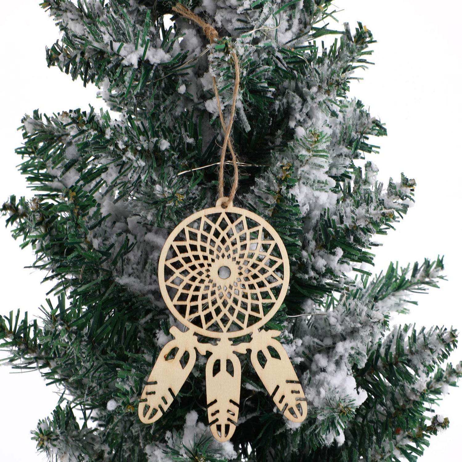 Holibanna Decorative Hanging Ornaments 4 Sets/ 40pcs Wooden DIY Dream Catchers Kits Unfinished Wood Dream Catchers Hanging Decorations Wood Slices Holibanna