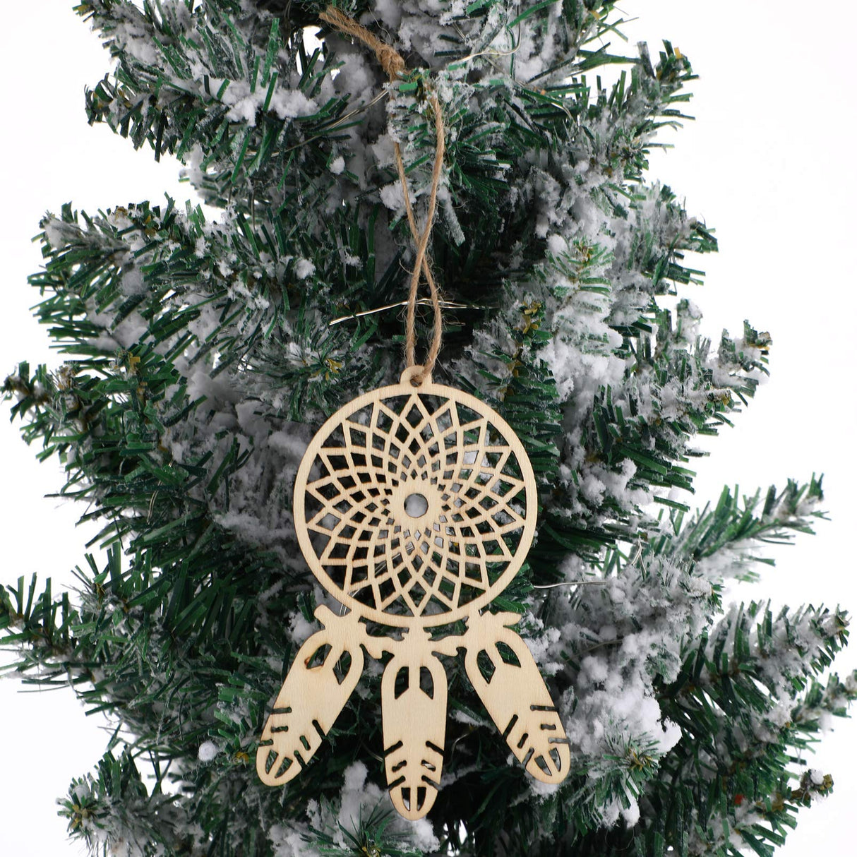 Holibanna Decorative Hanging Ornaments 4 Sets/ 40pcs Wooden DIY Dream Catchers Kits Unfinished Wood Dream Catchers Hanging Decorations Wood Slices Holibanna