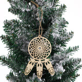 Holibanna Decorative Hanging Ornaments 4 Sets/ 40pcs Wooden DIY Dream Catchers Kits Unfinished Wood Dream Catchers Hanging Decorations Wood Slices Holibanna