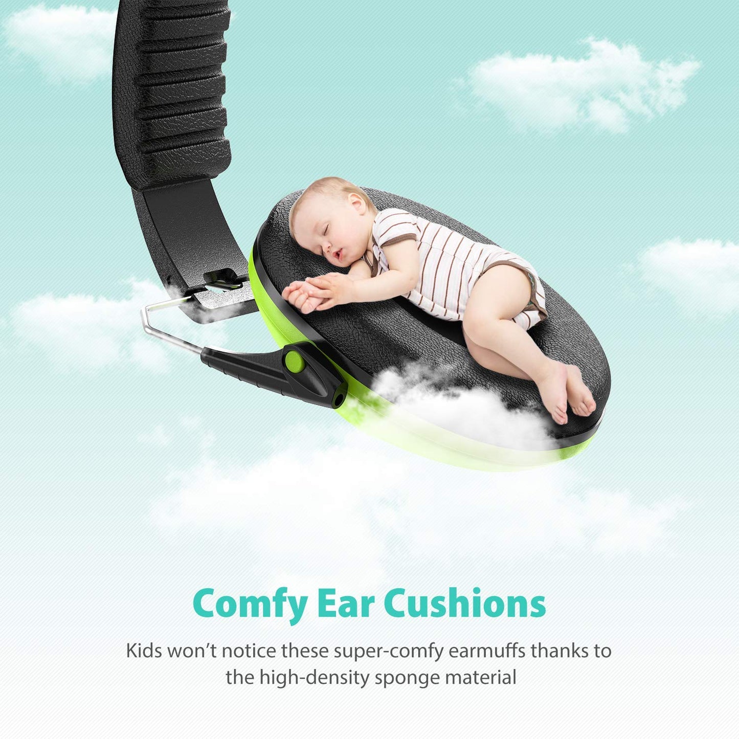 Dr.meter Ear Muffs for Noise Reduction: 27.4SNR Noise Cancelling Headphones for Kids with Adjustable Head Band, EM100 Hearing Protection Earmuffs for - WoodArtSupply