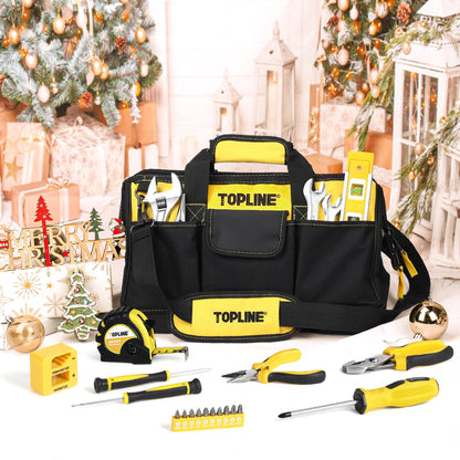 TOPLINE 467-Piece Household Home Tool Sets for Mechanics, 16-Inch Tool Bag with Heavy Duty Home Tool Kit Included, Tool Sets for Men, Tool Kits for - WoodArtSupply