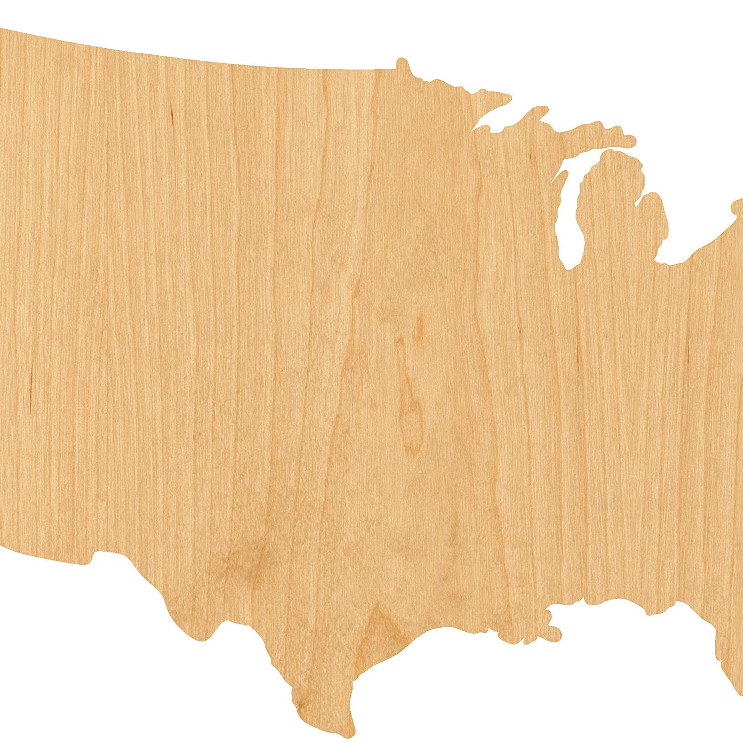 United States Laser Cut Out Wood Shape Craft Supply - 4 Inch Generic