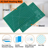 anezus Self Healing Sewing Mat, 12inch x 18inch Rotary Cutting Mat Double Sided 5-Ply Craft Cutting Board for Sewing Crafts Hobby Fabric Precision anezus