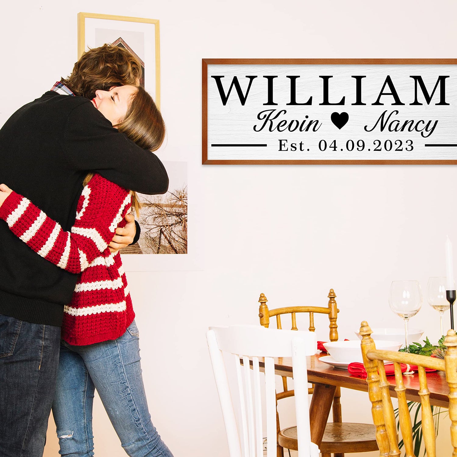 Last Name Signs for Home Personalized Bridal Shower Gift Personalized Wedding Gift Personalized Engagement Gifts Wood Wedding Sign Personalized YCHARTSIGN