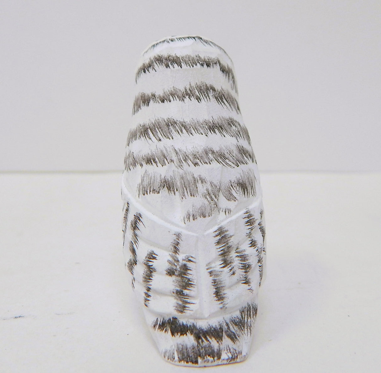 Snowy White Owl Wood Ornament Hanging Animal Figurine Handmade Carved Decoration Selsela