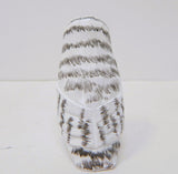 Snowy White Owl Wood Ornament Hanging Animal Figurine Handmade Carved Decoration Selsela