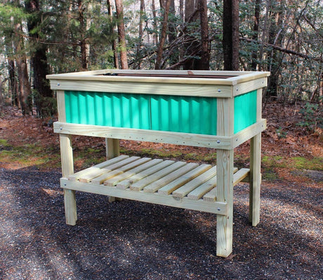 Woodworking Plans for a Large Raised Garden Planter. DIY Instruction guide includes photos at every step. Chesapeakecrafts