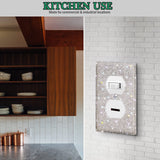 4 Pack Silver Shiny Rhinestones Wall Plates Bling Light Switch Cover Plate Crystal Decorative Diamond Outlet Covers Durable Switch Covers Decor for DOPHZEEY