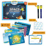Skillmatics Educational Game - Space Explorers, Reusable Activity Mats with 2 Dry Erase Markers, Gifts for Ages 6 to 9 Skillmatics
