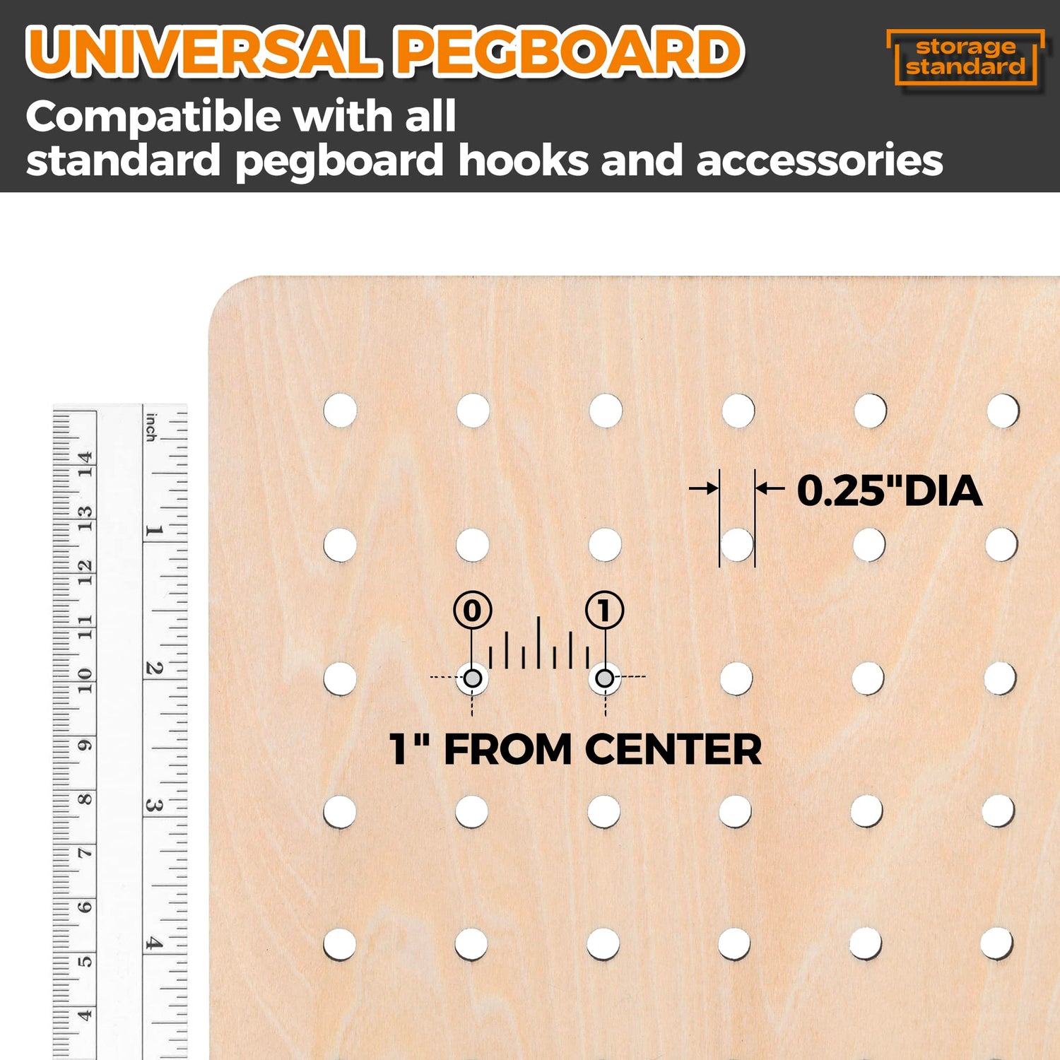 Wooden Pegboard Display Stand Retail Rack - Necklace Holder Earring Display Stands for Selling and Craft Shows - Jewelry, Pin, Stickers & Keychain Storage Standard