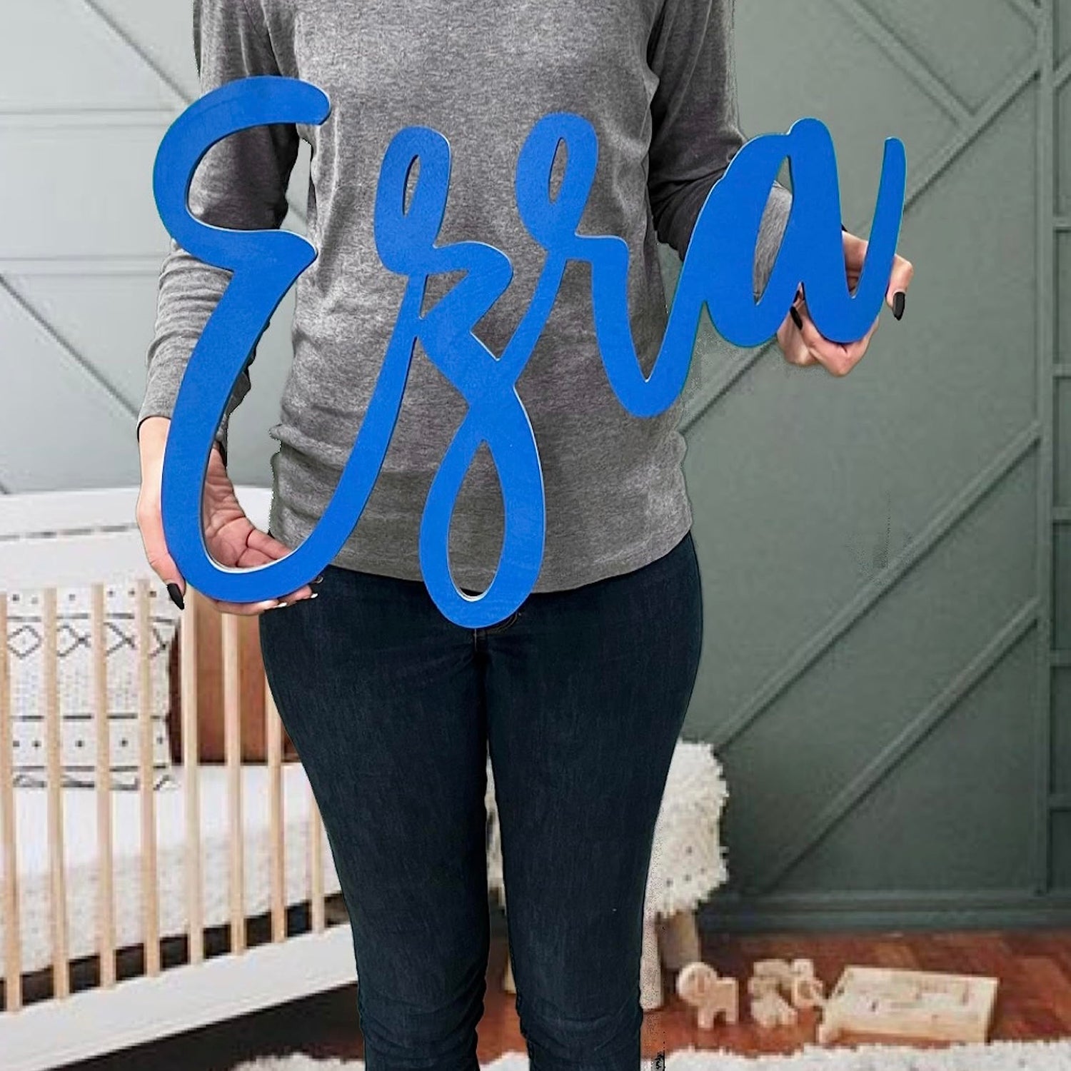 Wooden Name sign, Personalized Name Cut Out (18 Inches) Generic