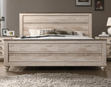 Roundhill Furniture Amerland Contemporary White Wash Finish 4-Piece Bedroom Set, Roundhill Furniture