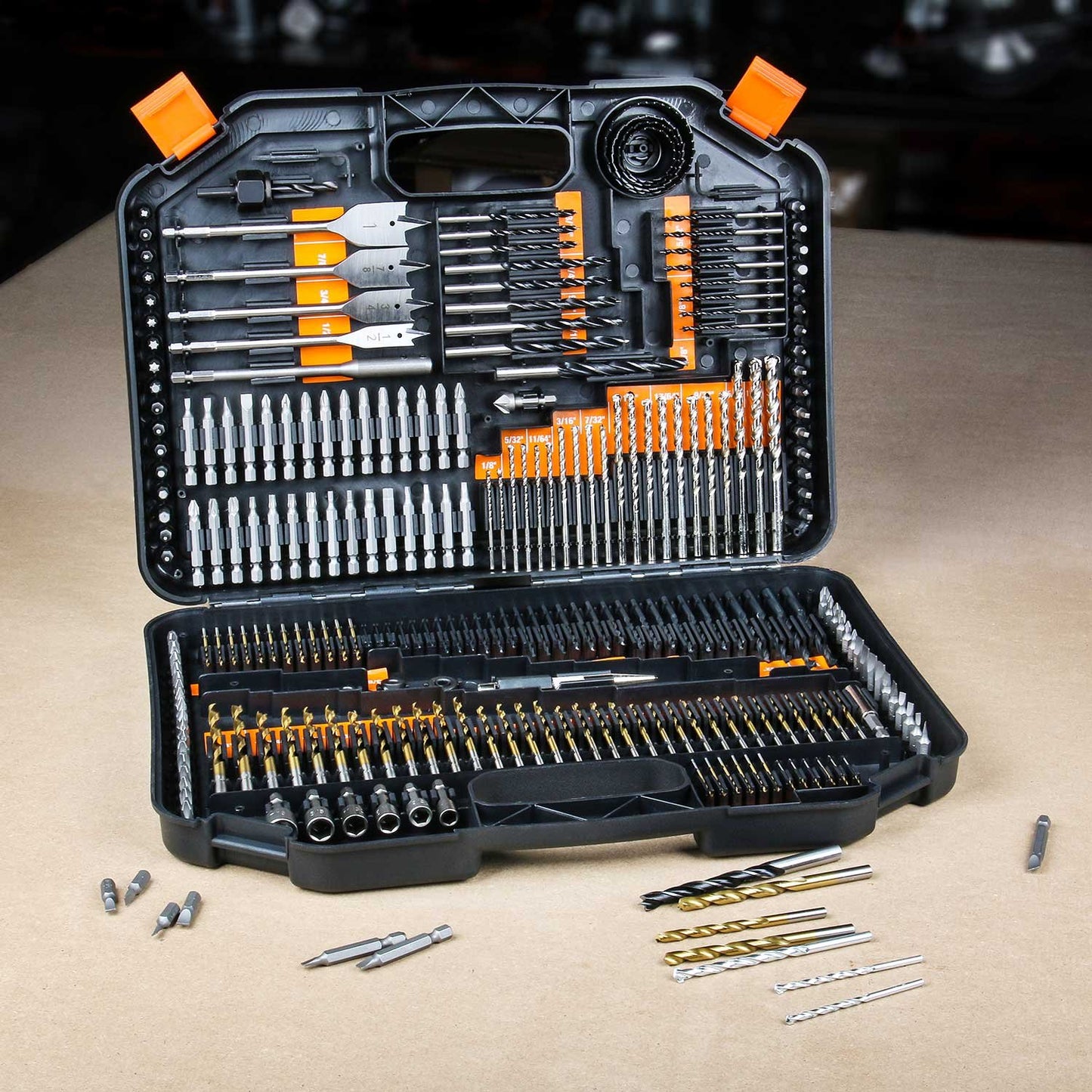 EnerTwist Drill Bit Set, 246-Pieces Drill Bits and Driver Set for Wood Metal Cement Drilling and Screw Driving, Full Combo Kit Assorted in Plastic - WoodArtSupply