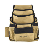 Style n Craft 11-Pocket Carpenter’s Nail and Tool Pouch, Heavy-Duty 600D Polyester Tool Pouch with 2 Metal Hammer Holders and 1 Pry Bar or Style N Craft