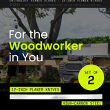 Smithology 12-Inch Planer Blades - for Delta Planer 22-540, 22-547, TP300, Double Edged Planer Knives, Made of High-Carbon Steel, Set of 2 Wood Smithology