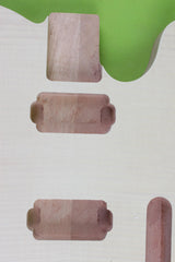 Yinfente Electric Guitar Body Replacement Mahogany Maple wood Guitar Body For Tele Unfinished 25.5 Inch yinfente