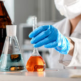 Schneider Nitrile Exam Gloves, 4mil, Blue, Large 100-ct Box, Disposable Latex / Powder-Free, Food Safe Rubber Medical / Cleaning Gloves for Cooking & Schneider