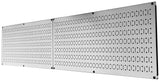 Wall Control Pegboard Rack Garage Storage Galvanized Steel Horizontal Peg Board Pack - Two 32-Inch x 16-Inch Shiny Metallic Metal Peg Board Tool Wall Control