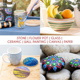 Outdoor acrylic paint set (2 fl oz)- 20 Tubes 2 with Glow in the Dark Effect - Art supplies for Adults - For multiple use- Woods, Leather, Metal & Zenacolor