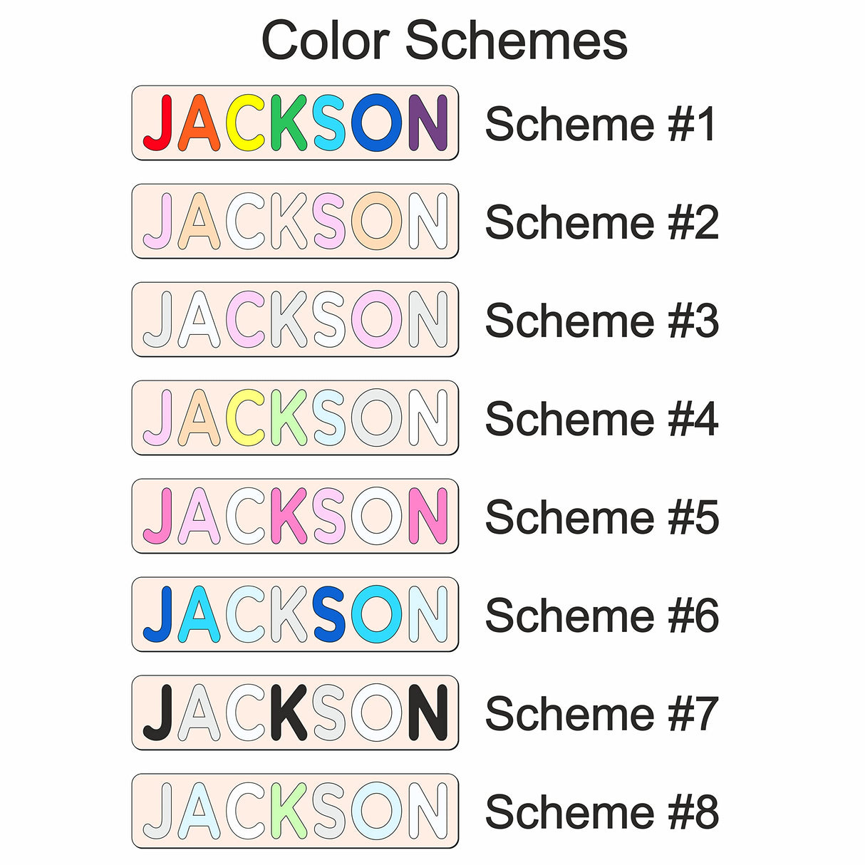 Personalized Wood Name Puzzle Montessori Toys Nursery Decor Customized Puzzle Educational Toys Sensory Toys 1st birthday Girl Gifts Custom Name Generic