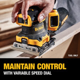 DEWALT 20V MAX* XR Palm Sander, Sheet, Variable Speed, 1/4-Inch, Tool Only (DCW200B) DEWALT