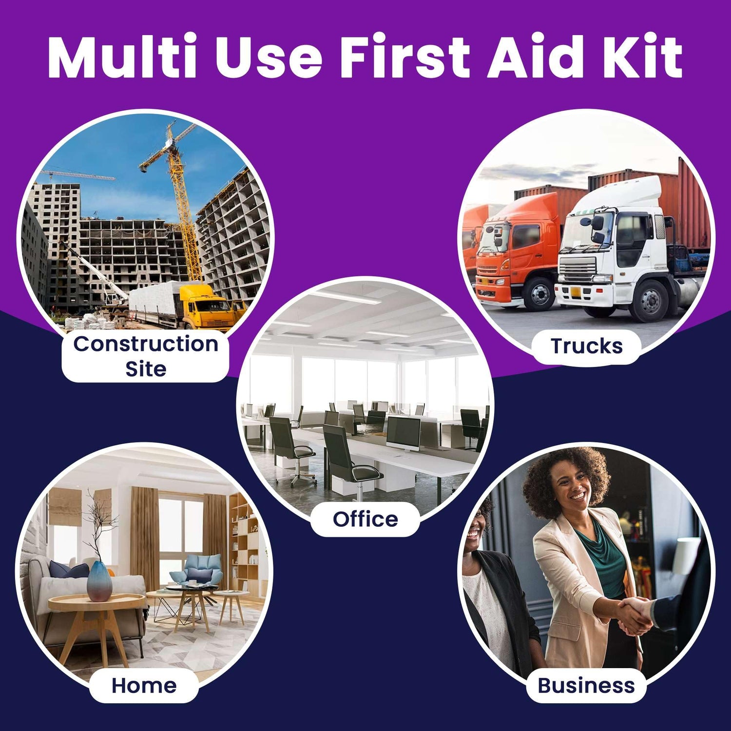 OSHA Compliant First Aid Kit - 10 Person, Type III, ANSI Class A Emergency Kit for Truck, Car, Construction Site - 71 Essential First Aid Supplies ProHeal