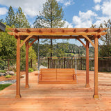 U-MAX Wood Pergola 12'x10' Cedar Wood Gazebo with Durability, Stability, Structure, Snow and Wind Supported,Mirador Outdoor Pergola for Patio Deck U-MAX