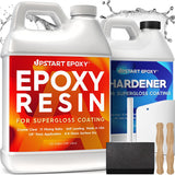 Upstart Epoxy Resin Kit DIY - Made in USA - Ultra Crystal Clear 2 Part Formulation - Perfect Casting Resin for Counter, Table Top, Wood Bar Top, Art, Upstart Epoxy