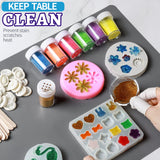 LEORBO Silicone Mat, 2 Pack Silicone Mats for Resin, 15.7"x 11.7" Silicone Sheets for Resin Molds, Silicone Mats for Crafts, Resin Paint Clay Mat, LEOBRO