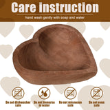 Tioncy 10 Pcs Wooden Dough Bowls Wood Heart Shaped Bowl Heart Dough Bowl Bulk Farmhouse Dough Bowl Candles Decoration for Home Dining Holding Candles Tioncy
