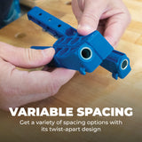 Durable Kreg Pocket-Hole Jig 320 with Classic 2" Face Clamp - Includes Wood Clamps for Woodworking & Tight Spaces - For Materials 1/2" to 1 1/2" KREG