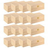 8.4” Unfinished Wooden Box by Make Market - Ready-to-Decorate Wood Box for Trinkets, Coins, Jewlery, Valuables - Bulk 12 Pack Make Market