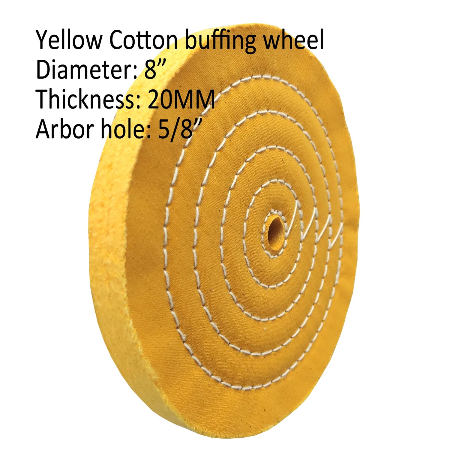 PURUI 8" Buffing Polishing Wheel-Coarse (42PLY) Medium(60PLY) Fine(40PLY) with 5/8" Arbor Hole -Brown,Blue,Red Rouge Polishing Compounds for Bench PR PURUI