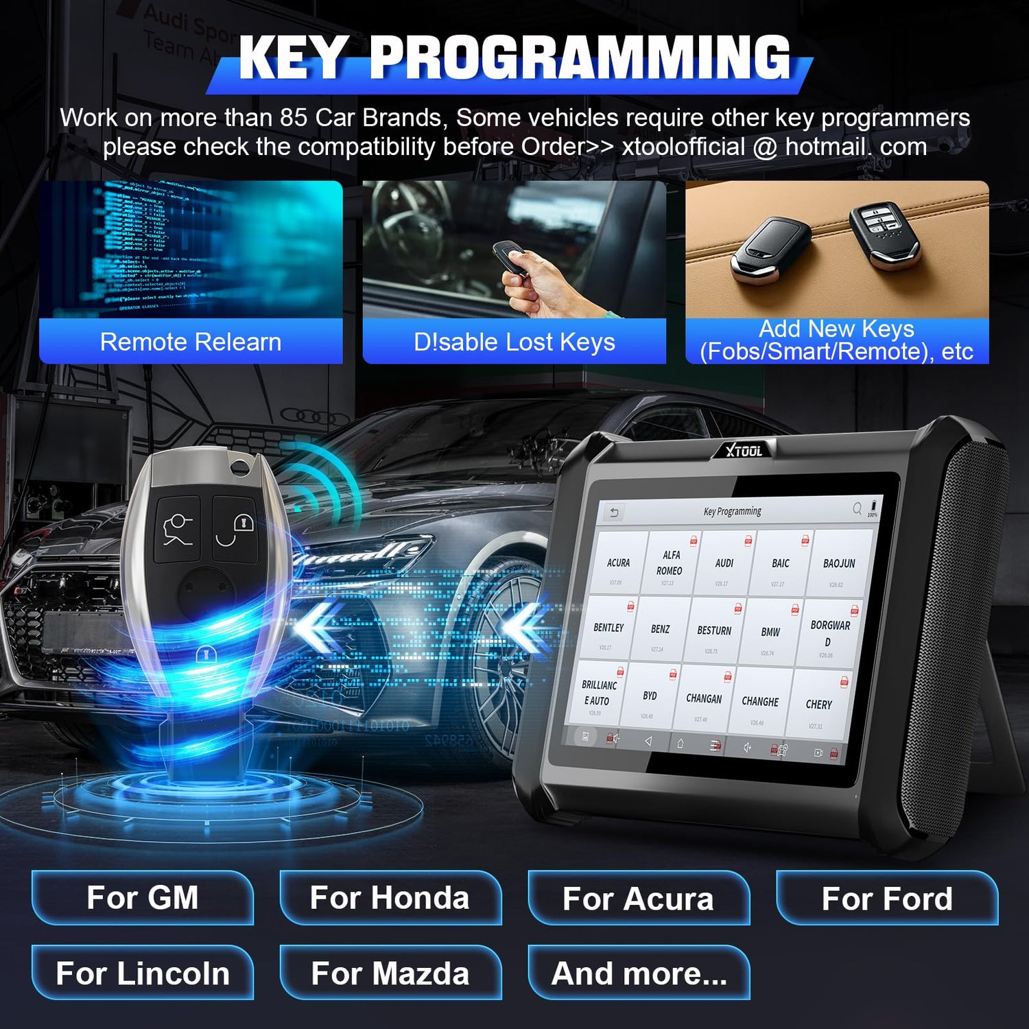 XTOOL D7S Automotive Diagnostic Tool with 3-Year Updates, 2024 Newest, DoIP & CAN FD, ECU Coding, 36+ Services, Bidirectional Scanner for car, Key XTOOL