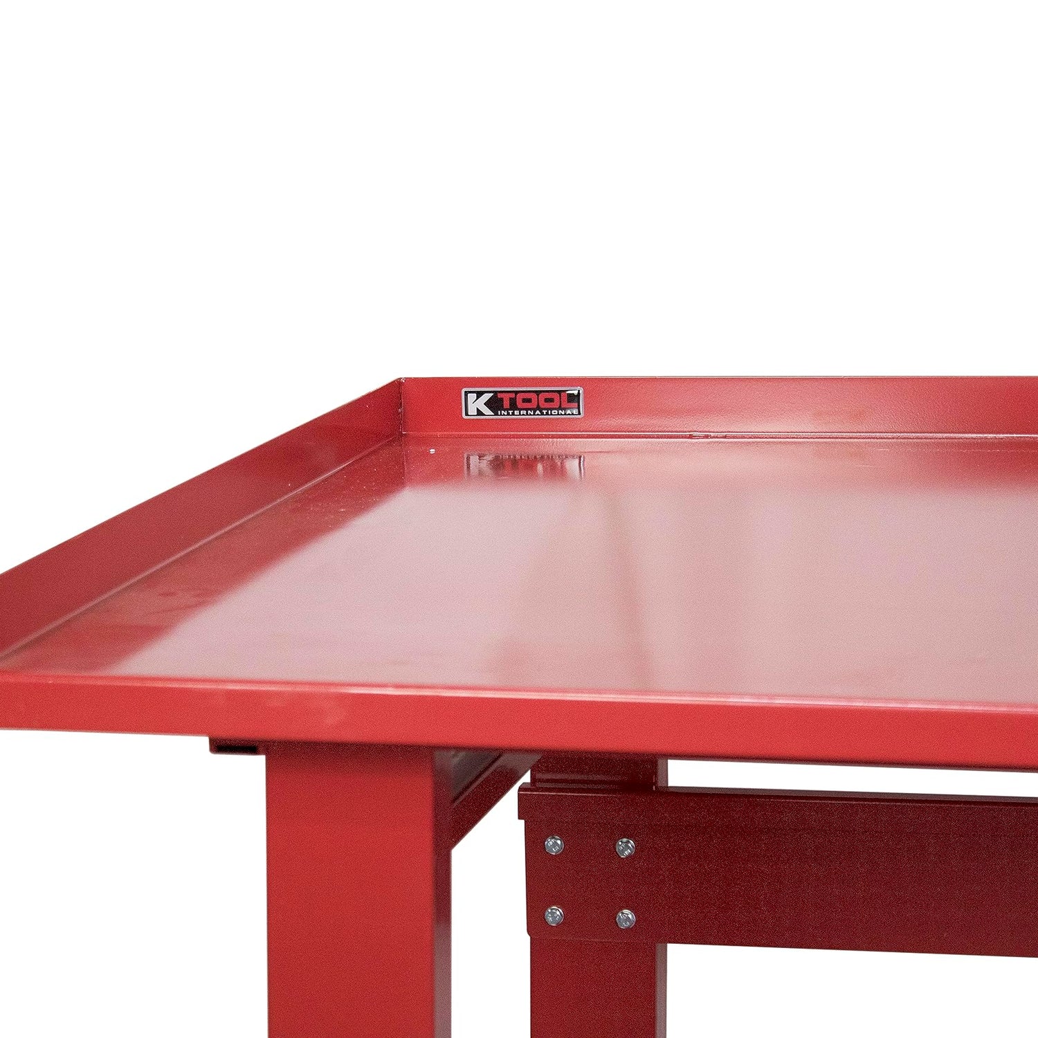 K Tool International 75111 60" x 34" Heavy Duty Work Table for Garages, Repair Shops and DIY, 1200 lb., 31" Height, Raised Edges, Bottom Shelf, K Tool International