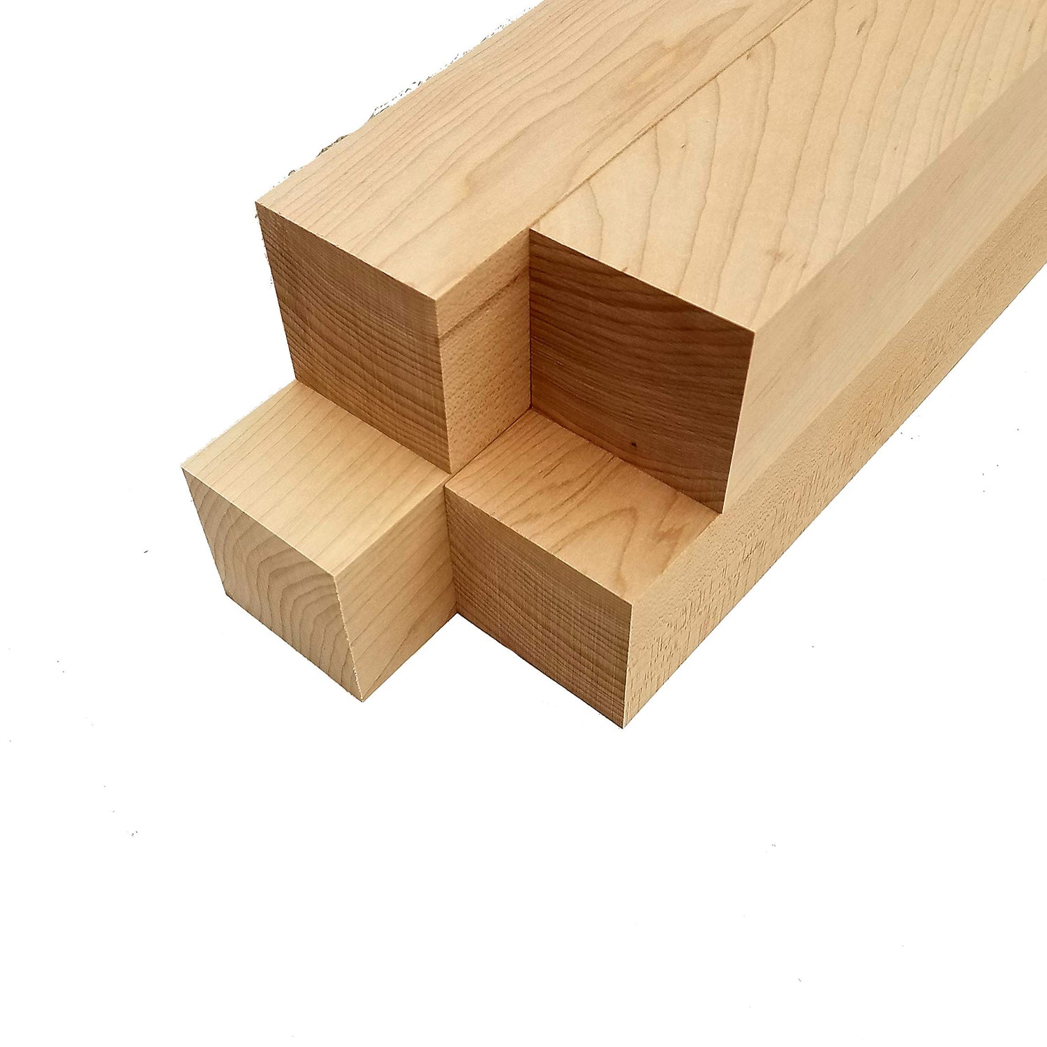 Hard Maple Lumber Turning Blank Squares - 2.5" x 2.5" x 30" (4 Pcs) Barrington Hardwoods
