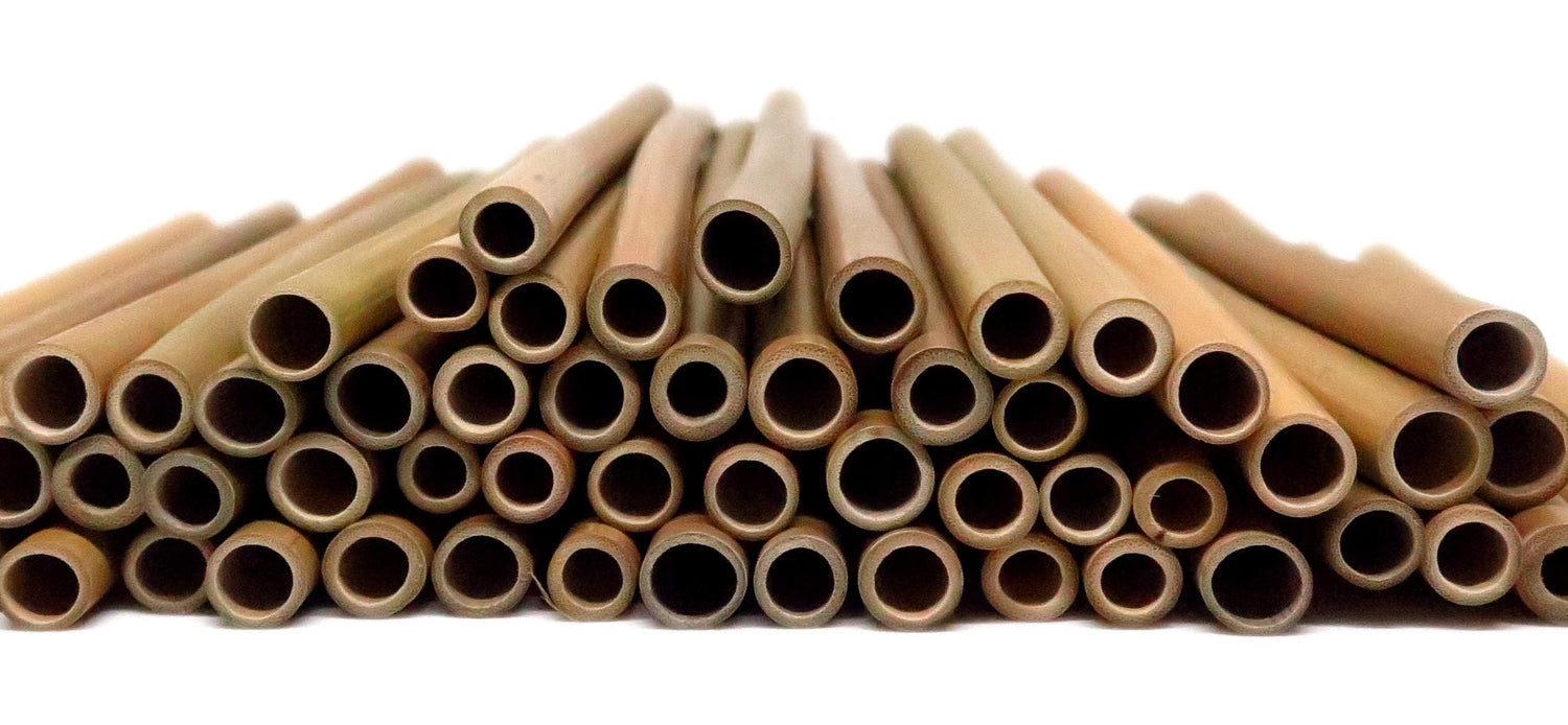 IA Crafts Bamboo Sticks, Bamboo Straws, Bamboo Stakes Craft Supplies, for Crafts and DIY, Natural Bamboo Color, 7.87” Long and 0.32"-0.40" in IA Crafts