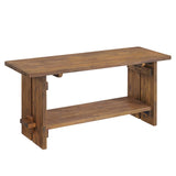 Alaterre Furniture Bethel Acacia Wood 40" W Bench, Natural Aged Brown Alaterre Furniture