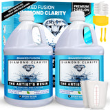 NAKED FUSION Epoxy Resin Art Resin Crystal Clear Formula -2 Gallon Kit -The Artist's Resin for Coating, Casting, Resin Art, Geodes, Tabletop, Bar NAKED FUSION
