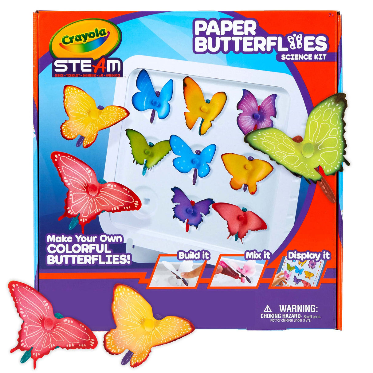 Crayola Paper Butterfly Science Kit, STEAM Toy, Gift for Kids, Ages 7, 8, 9, 10 Crayola