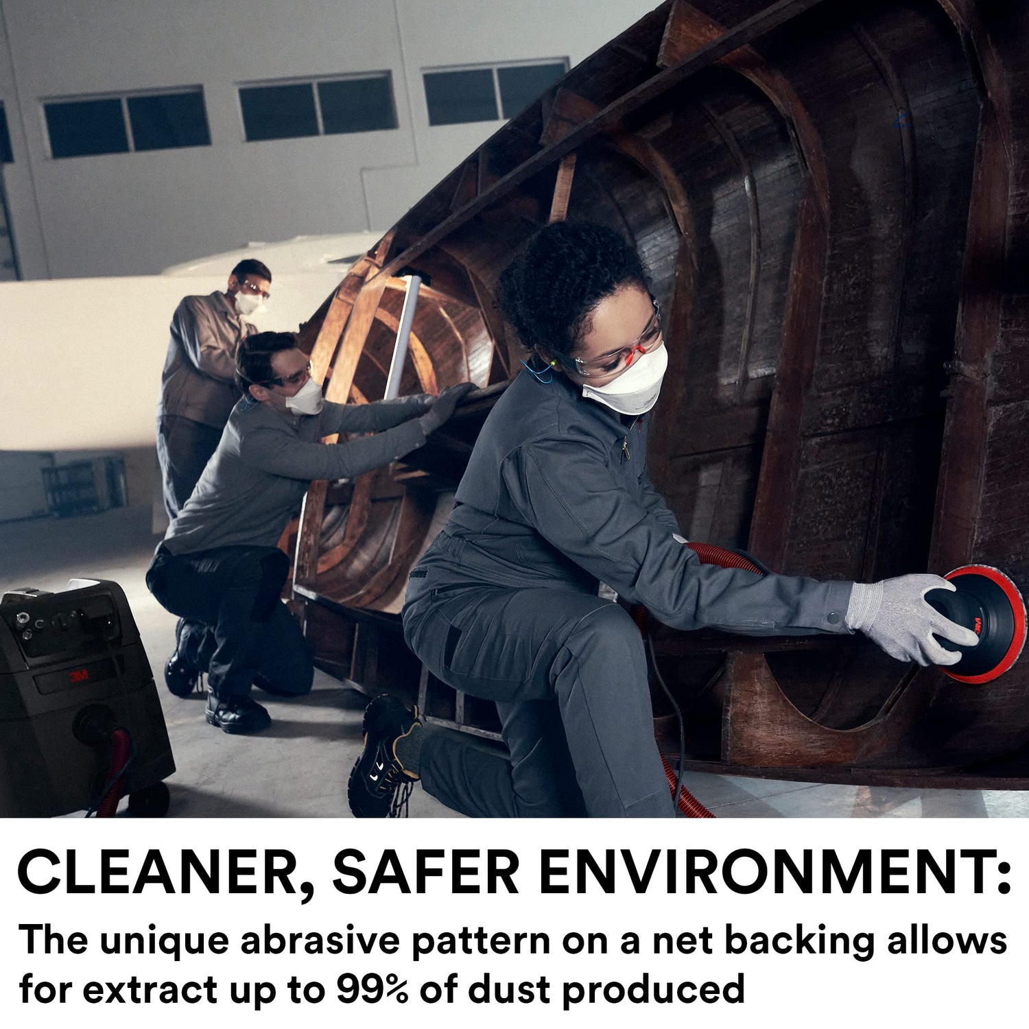 3M Xtract Cubitron II Net Disc 710W, 120+, 5 in, Die 500X, Pack of 50 Hook and Loop Sanding Discs, Virtually Dust-Free, Premium Option for Metal, Xtract