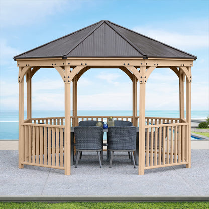 Yardistry Meridian 12' Octagon Gazebo - WoodArtSupply