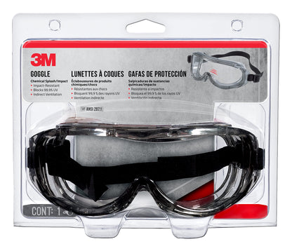 3M 91264-80025 Chemical Splash/Impact Goggle, 1-Pack - WoodArtSupply