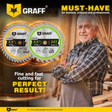 GRAFF Set 4-1/2-Inch Circular Saw Blade with 3/8-Inch Arbor - 24-Teeth & 40-Teeth Grinder Saw Blade for Wood, Plywood, Drywall, MDF, Plastic - Wood GRAFF